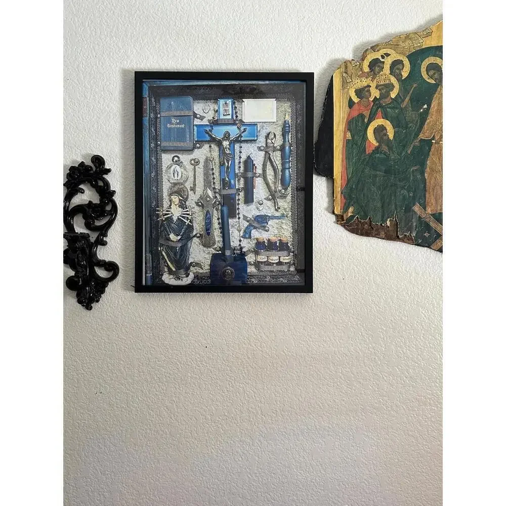 Vampire Slayer Kit Poster Blue Lady of Seven Sorrows 16” x 20” Print Goth Decor